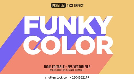 Funky Colour Drop Shadow Editable Text Effect Style For Illustrator