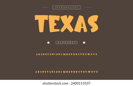 Funky colourful cartoon font type. Vector alphabet