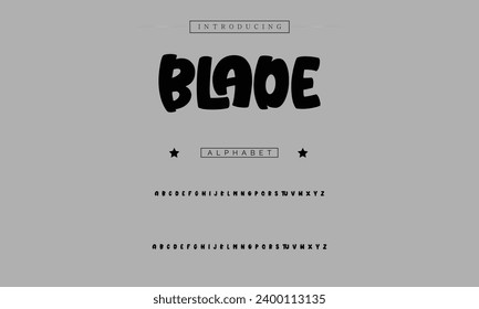 Funky colourful cartoon font type. Vector alphabet