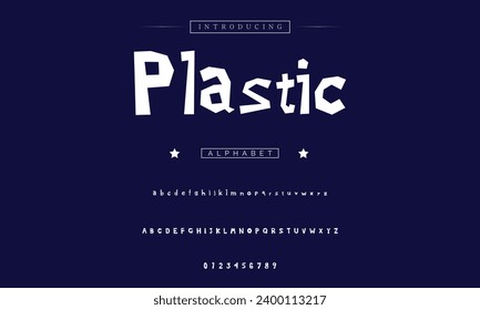 Funky colourful cartoon font type. Vector alphabet