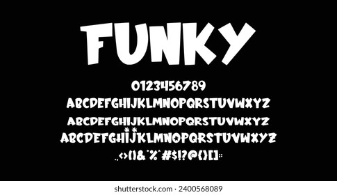 Funky comic display font Best Alphabet Alphabet Brush Script Logotype Font lettering handwritten