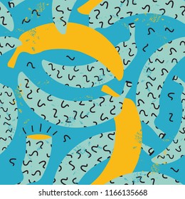 Funky creative banana pattern.