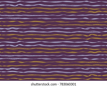 Funky curved stripes vertical lines vector shirt pattern. Thin intersecting and parallel curve lines, wavy ribbons clothing textile pattern.  Wavy stripes ripple fabric texture template.