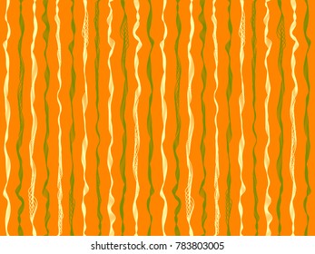 Funky curved stripes vertical lines vector shirt pattern. Thin intersecting and parallel curve lines, wavy ribbons clothing textile pattern.  Wavy stripes ripple silk fabric texture design.