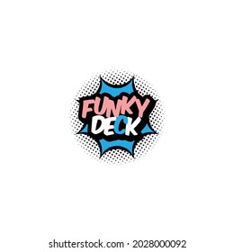 Funky Deck Logo Design Vector Illustration