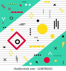 Funky design background, modern art. Trendy funky background for web site, poster, placard, wallpaper and flyer. Useful for brochure and cover. Creative abstract concept, vector illustration