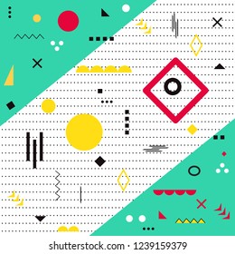 Funky design background, modern art. Trendy funky background for web site, poster, placard, wallpaper and flyer. Useful for brochure and cover. Creative abstract concept, vector illustration