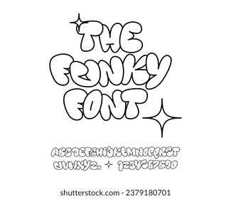 The Funky Doodle designer font set in vector format