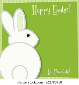 Funky Easter bunny card in vector format.