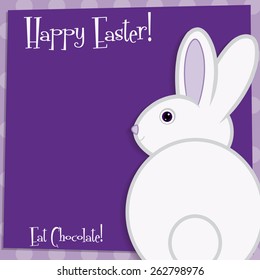 Funky Easter bunny card in vector format.