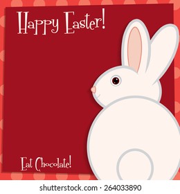 Funky Easter bunny card in vector format.