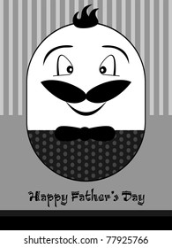 Funky-Gesicht-Hintergrund-Grußkarte für Papa