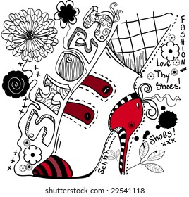 Funky fashion vector