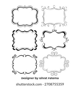 Funky Frames | Colorful Decorative Borders Creative Frame Set for Word Art Design
