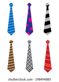 Funky and Fun Vector Patterned Tie Set