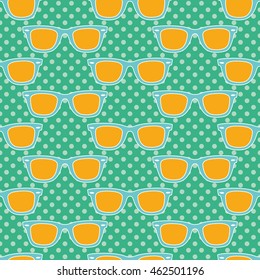 Funky glasses, Seamless pattern with classic glasses