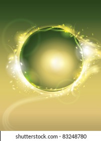 Funky glowing neon globe light effect background