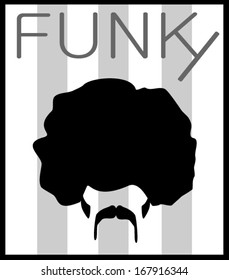 funky graphic design man with afro