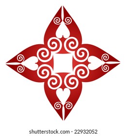 diseño de corazón fundido
