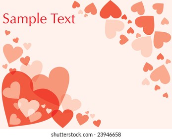 funky hearts isolated on white, vector illustration