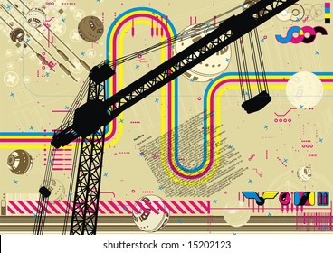 Funky hectic design for the construction industry.