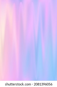 Funky hologram gradient background. Iridescent bright holo print texture. Holographic vaporwave digital pattern. Pearlescent vector cover backdrop. Spectrum blur aura gradient fluid holography.