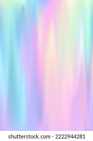 Fondo de gradiente funky holograma. Textura holo irlandesa. Patrón digital holográfico vaporwave. Fondo vectorial de vainilla perlúcida. Superficie del fluido del gradiente aura del espectro borroso.