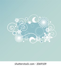funky illustrierter Winterrahmen (siehe andere)