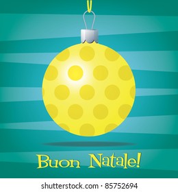 Funky Italian Christmas decoration card in vector format.
