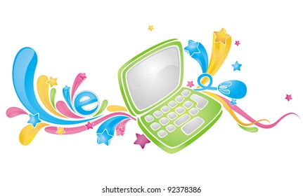funky laptop.