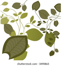 funky leaves background vector