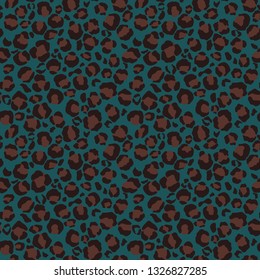 Funky Leopard Print Seamless Pattern - Fun leopard spots in retro colors pattern design
