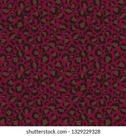 Funky Leopard Print Seamless Pattern - Fun leopard spots in retro colors pattern design