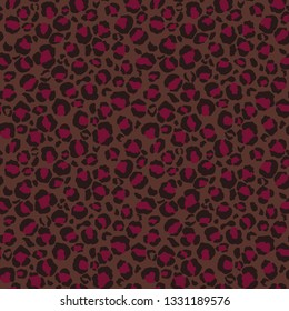 Funky Leopard Print Seamless Pattern - Fun leopard spots in retro colors pattern design