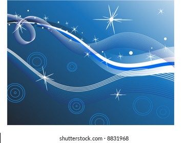 funky lines circles and stars  background