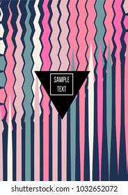 Funky Minimal Cover Design. Abstract Neon Geo Party, Ads, Music Poster Background. Vector Cool Gift Card, Corporate Identity Template. Contrast Magazine Page, Paper Cool Minimal Cover Design.