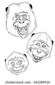 Funky Monkey, vector illustration