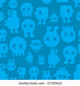 funky monsters seamless