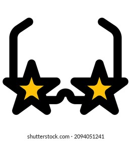 Funky music genre with glasses and the stars