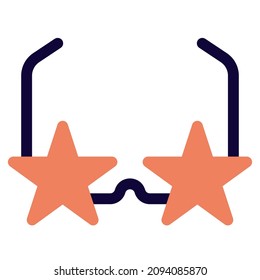 Funky music genre with glasses and the stars