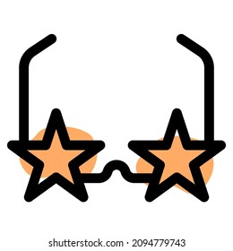 Funky music genre with glasses and the stars