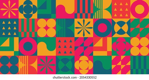 Funky neo geometric seamless pattern background design vector eps 10