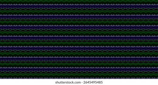 Funky neon alien pattern in a dark color scheme. Glowing and symmetrical design for tech or futuristic concepts.