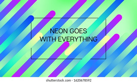 Funky Neon Blend Vector Background. Trendy Colorful Vibrant Horizontal Banner. Fluid Neon Bright Trendy Landing Page. Fluorescent Noble Vector Color Overlay. Vivid 80s Cool Gradient Neon Blend Cover.