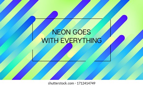 Funky Neon Blend Vector Background. Iridescent Noble Vector Color Overlay. Fluid Neon Bright Trendy Landing Page. Trendy Colorful Vibrant Horizontal Banner. Vivid 80s Cool Gradient Neon Blend Cover.