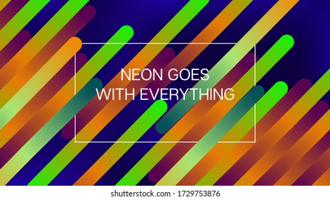 Fondo del vector de mezcla de neón funky. Sobreposición de color de vectores nobles irlandeses. Pancarta horizontal vibrante y colorida de moda. Liquid Neon Bright Trendy Landing Page. Tapa de mezcla de neón gradiente frío Vivid 80.