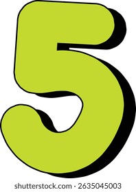 Funky Neon Green Letters and Numbers