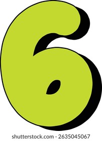 Funky Neon Green Letters and Numbers