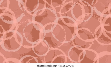 Funky lackierte Kreise Geometrie Stoffdruck. Rundform-Splotch überlappende Elemente Vektor nahtloses Muster. Paint Texture umkreist geometrische Stoffhintergrund.