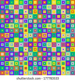 Funky pastel squares pattern
